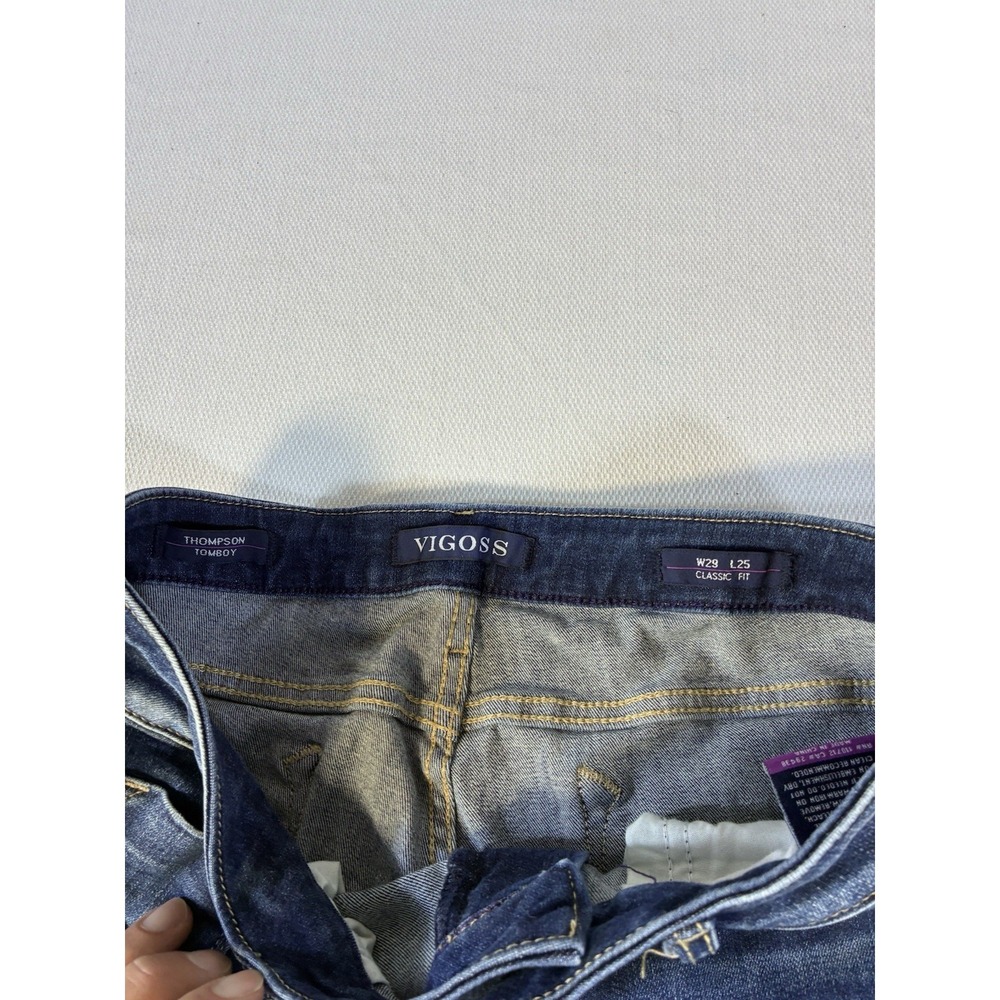 Vigoss Thompson‎ Tomboy Classic Fit Distressed Jeans Womens W29 L25 Blue - Picture 4 of 10